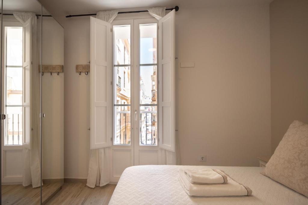 Posteľ alebo postele v izbe v ubytovaní Apartamento Entrecatedrales