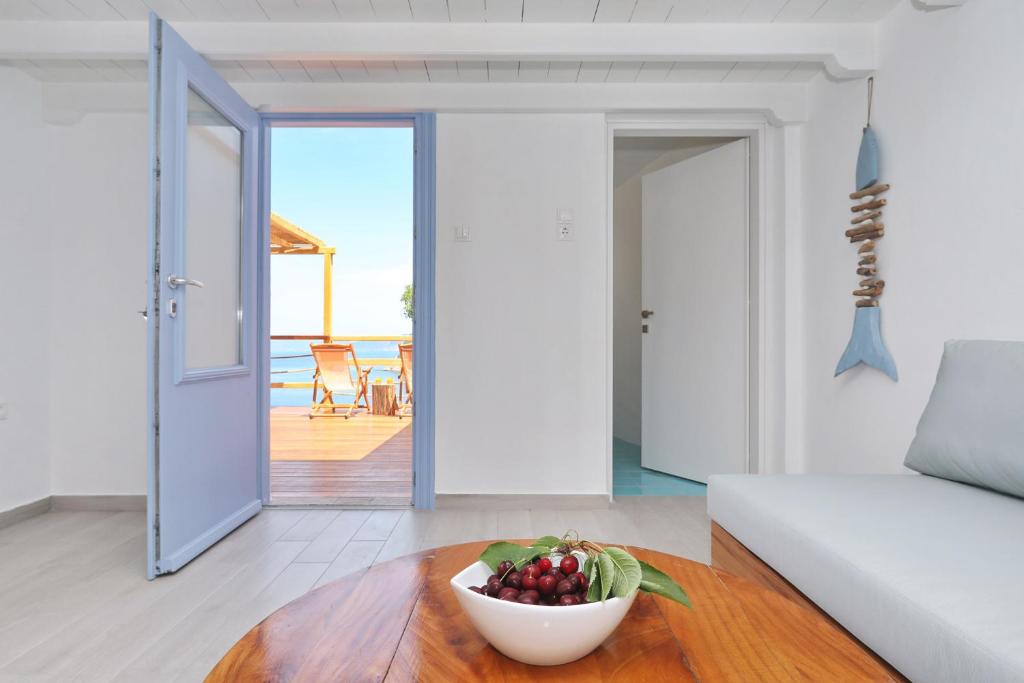 Posezení v ubytování Skopelos Aerino house