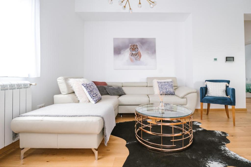 Χώρος καθιστικού στο Afrodita apartman