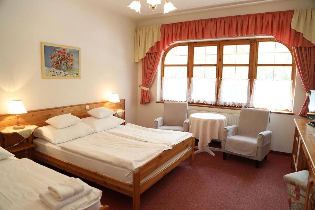 Postel nebo postele na pokoji v ubytování Hajdú Kastély Hotel