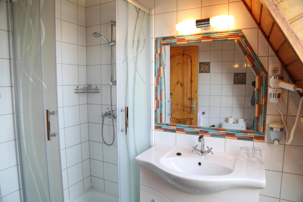 Koupelna v ubytování Hajdú Kastély Hotel