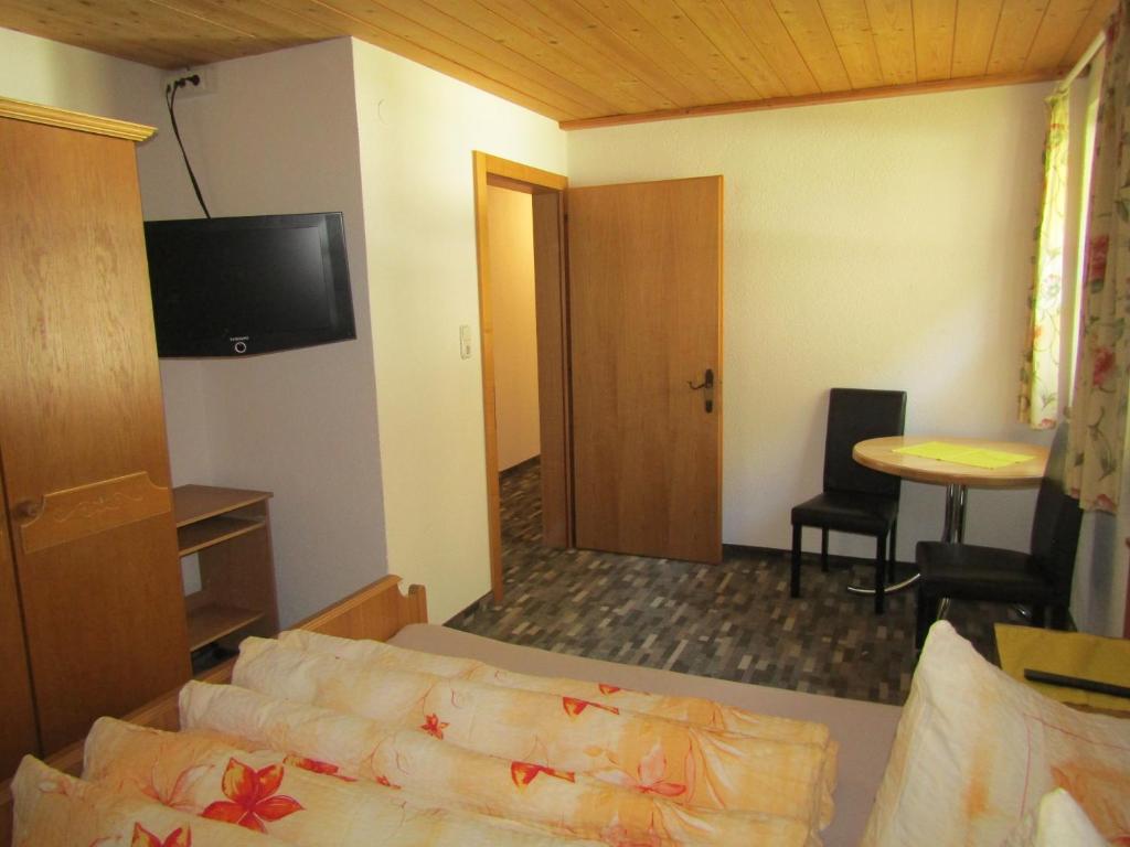 Televízia a/alebo spoločenská miestnosť v ubytovaní Appartements Grüner