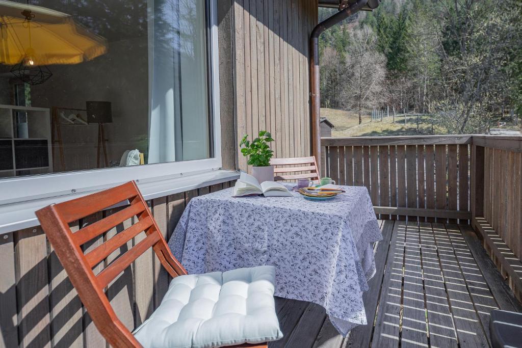 Balkón nebo terasa v ubytování Bienenkunde Lunz