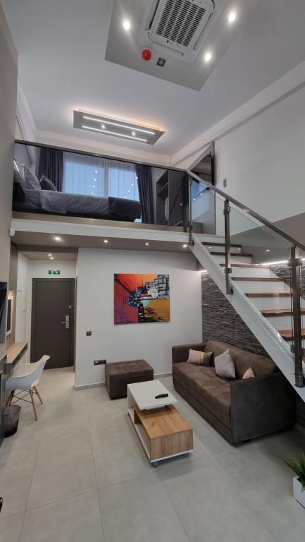 Posezení v ubytování LUXSUITES