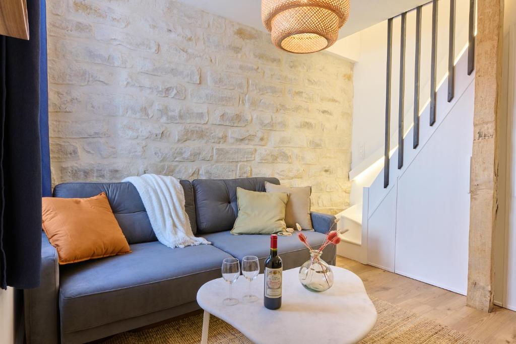 Część wypoczynkowa w obiekcie Duplex High Standing 7'➤Fontainebleau⎮45'➤Paris + Terrace