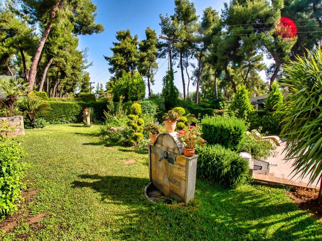 A garden outside Sani Green Villa
