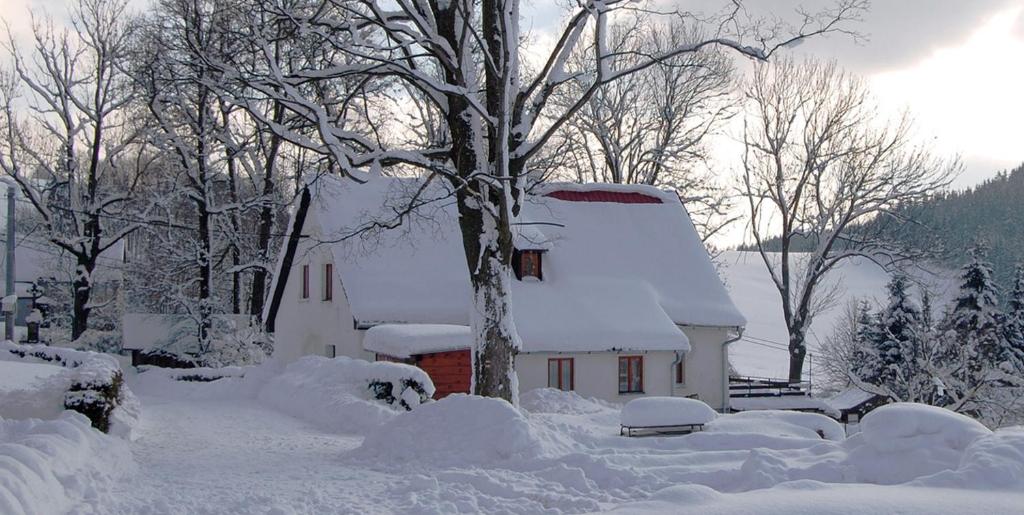 Holiday House Markousovice semasa musim sejuk