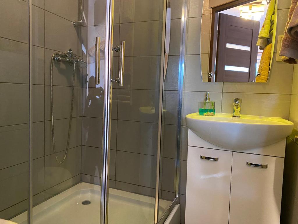 Kúpeľňa v ubytovaní Aparthotel Superjednostka Katowice