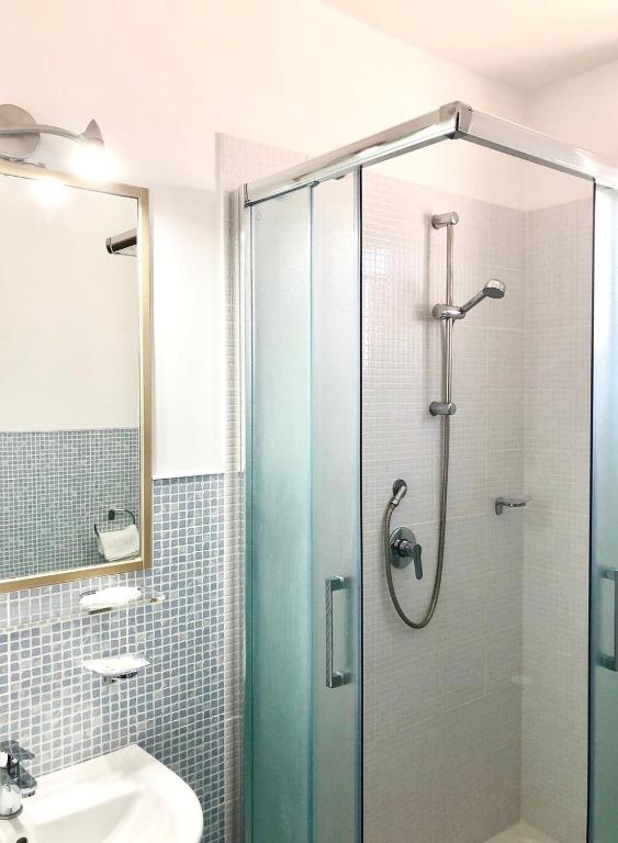 Koupelna v ubytování Hotel Pineta