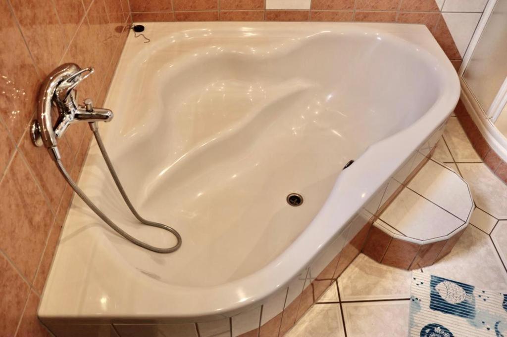 Koupelna v ubytování Apartmani Janja