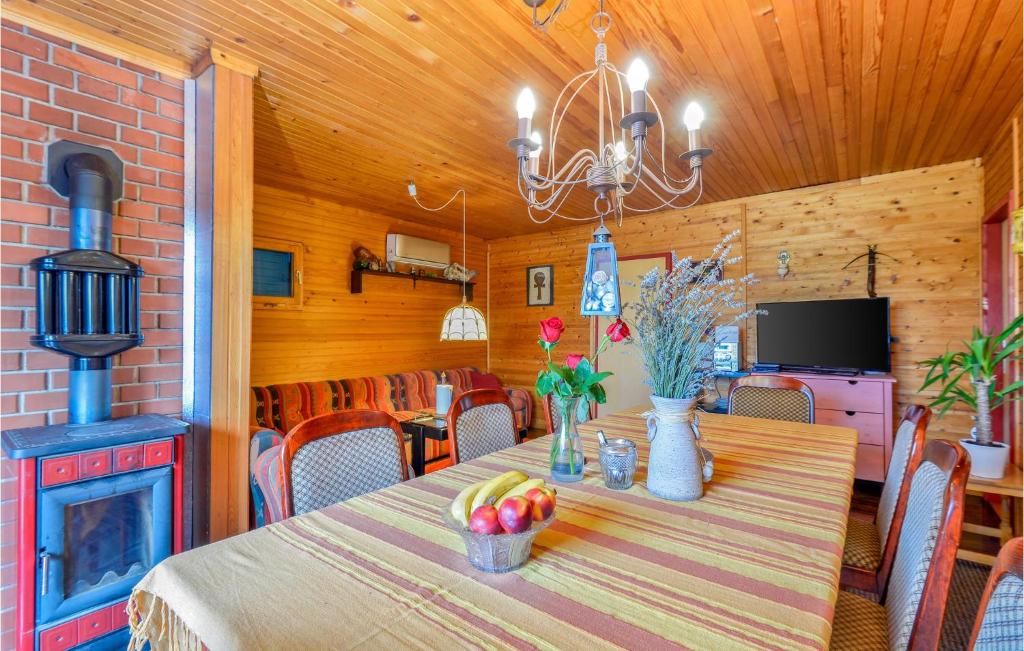 Televízia a/alebo spoločenská miestnosť v ubytovaní Lovely Home In Kneginec With Sauna