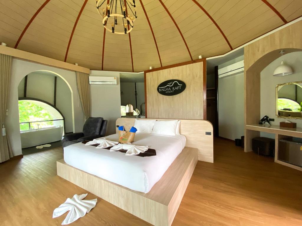 Posezení v ubytování Binlha Raft Resort