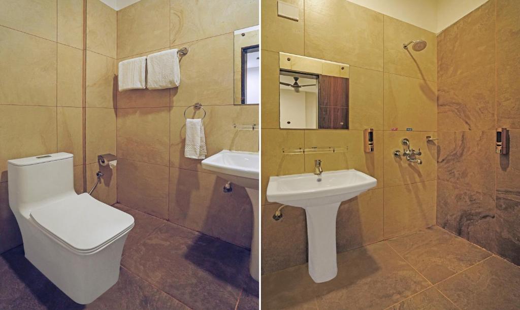 Koupelna v ubytování Treebo Lazystay Grand Patia