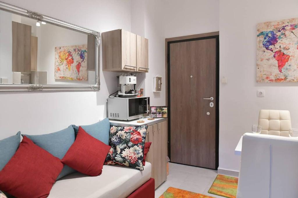 Kuchnia lub aneks kuchenny w obiekcie Asklipiou New Smart Mondern Central Studio