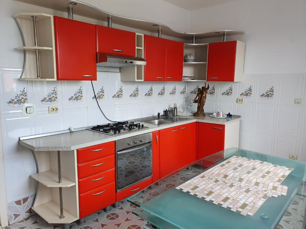 Kuchyň nebo kuchyňský kout v ubytování Casa Erika