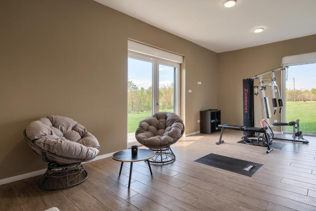 Posilňovňa alebo fitness centrum v ubytovaní Villa LaDominika