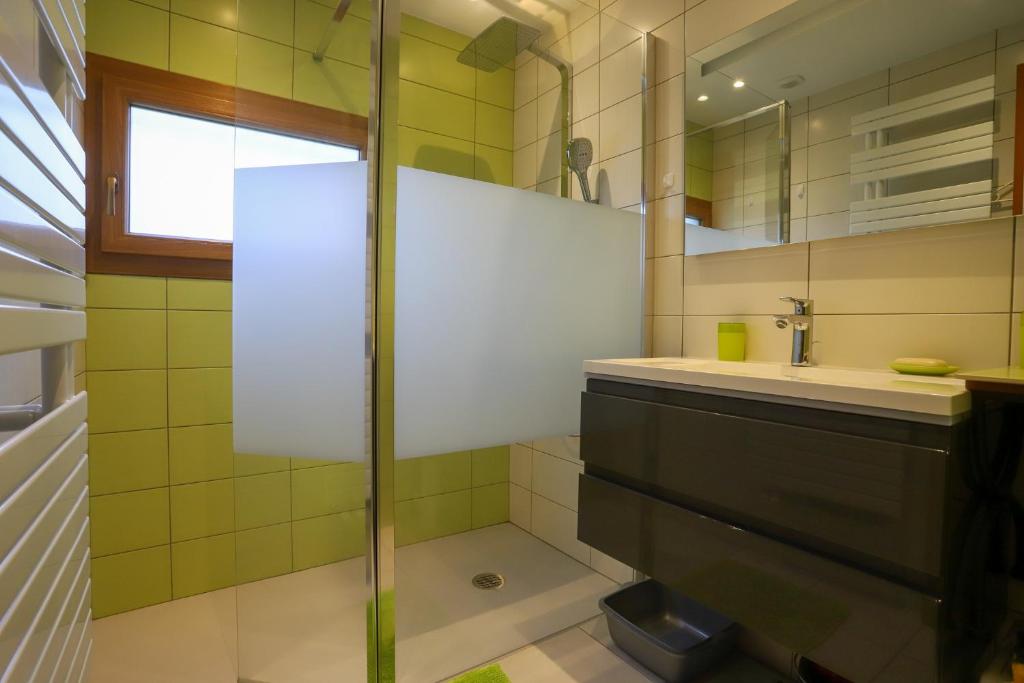 Kúpeľňa v ubytovaní Le Vintage grand appartement 4 étoiles avec jardin proche du lac