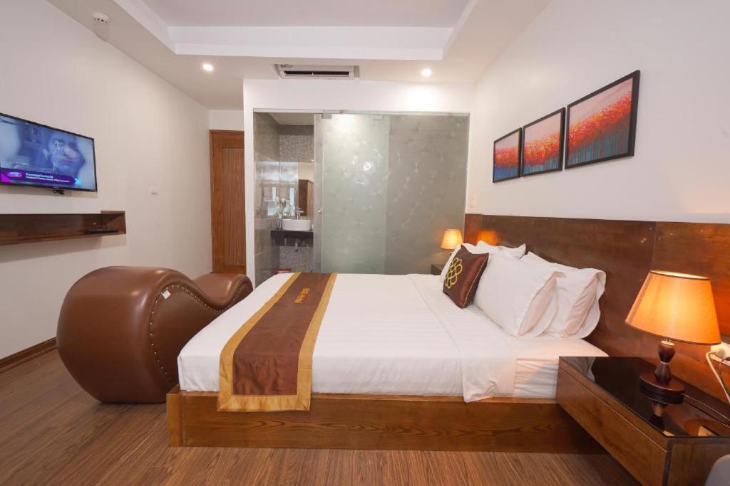 Postel nebo postele na pokoji v ubytování B & B Hotel Quan Hoa