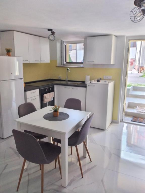 Kuchyň nebo kuchyňský kout v ubytování Apartma ŠPANO