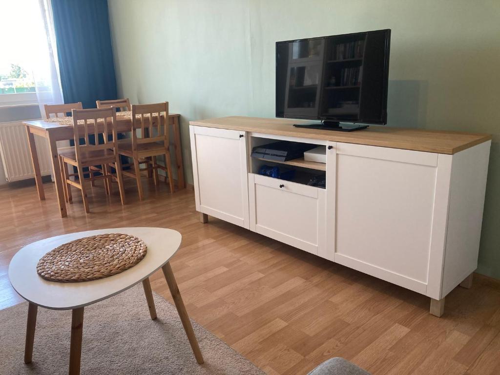 Kuchyňa alebo kuchynka v ubytovaní Nabrzeże Szyprów