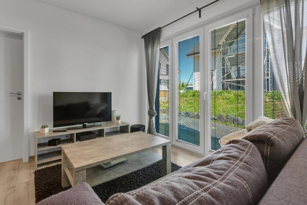 TV a/nebo společenská místnost v ubytování Family Apartments Klínovec
