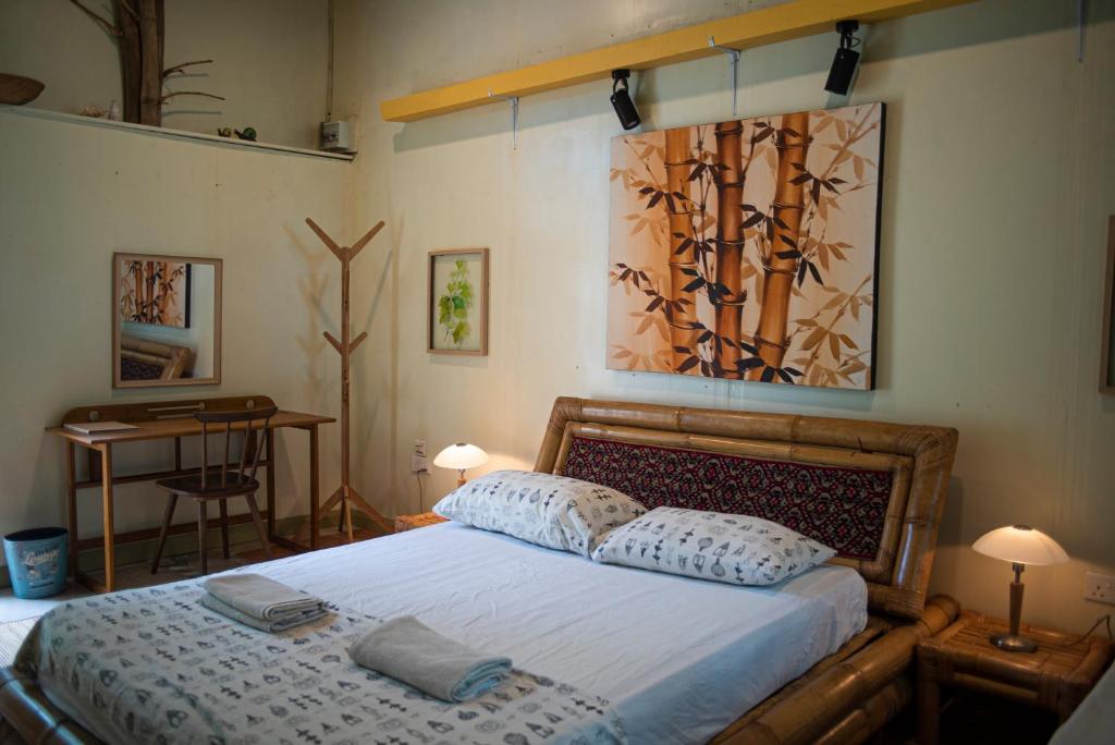 Postel nebo postele na pokoji v ubytování GreenHouse EcoLodge
