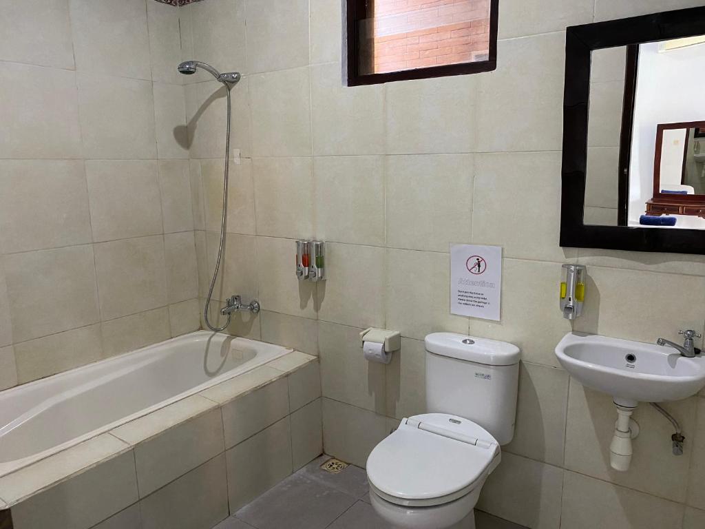 Koupelna v ubytování Santana Bali Home stay