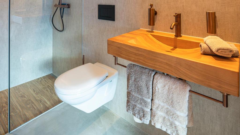 Koupelna v ubytování Boutique Hotel La Gorge