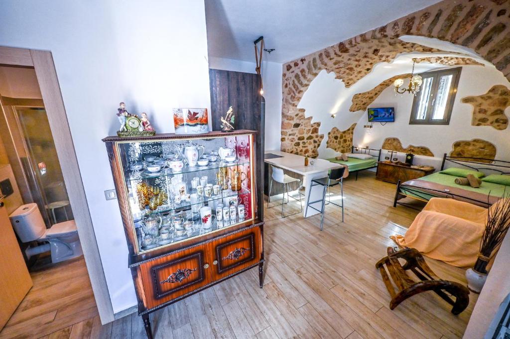 Posezení v ubytování Καμάρα Χωριό Φοινίκι , Kamara Finiki Village
