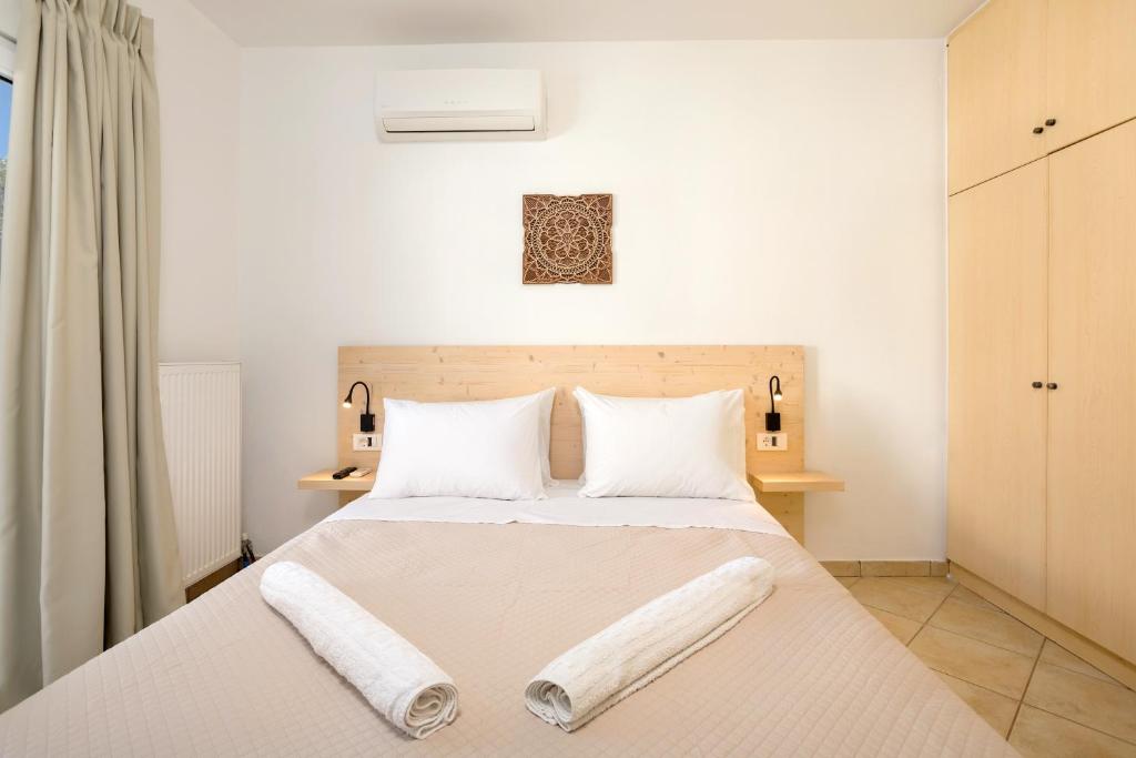 Posteľ alebo postele v izbe v ubytovaní Icabaru Zante Holiday House