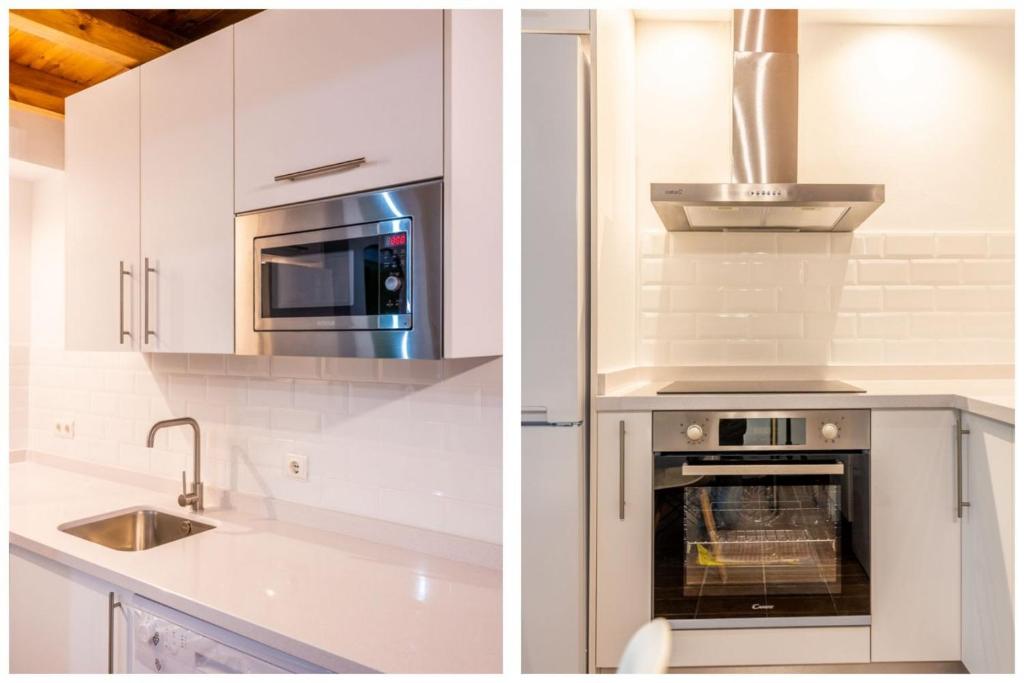 Kuchyň nebo kuchyňský kout v ubytování Apartamento Macarena, en el Centro de Sevilla