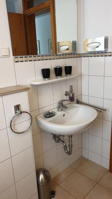 Koupelna v ubytování Ferienwohnung Westerheide