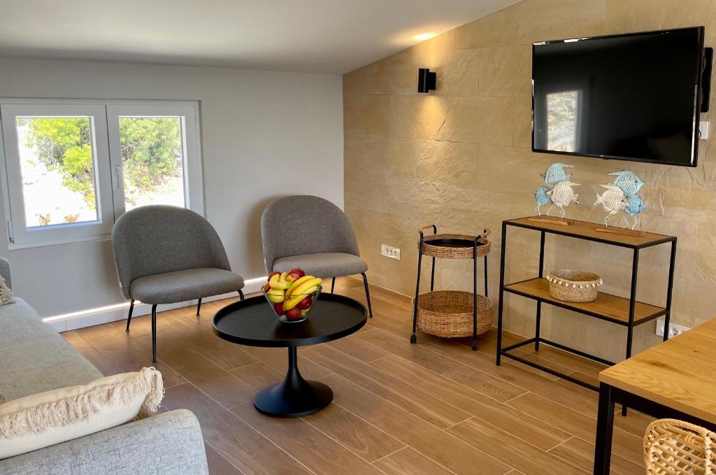 TV a/nebo společenská místnost v ubytování ViSun Apartment 2