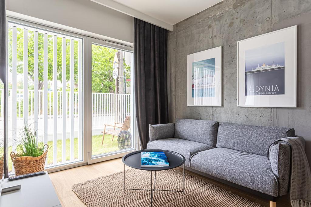 Posezení v ubytování S35 Apartments Gdynia Orłowo