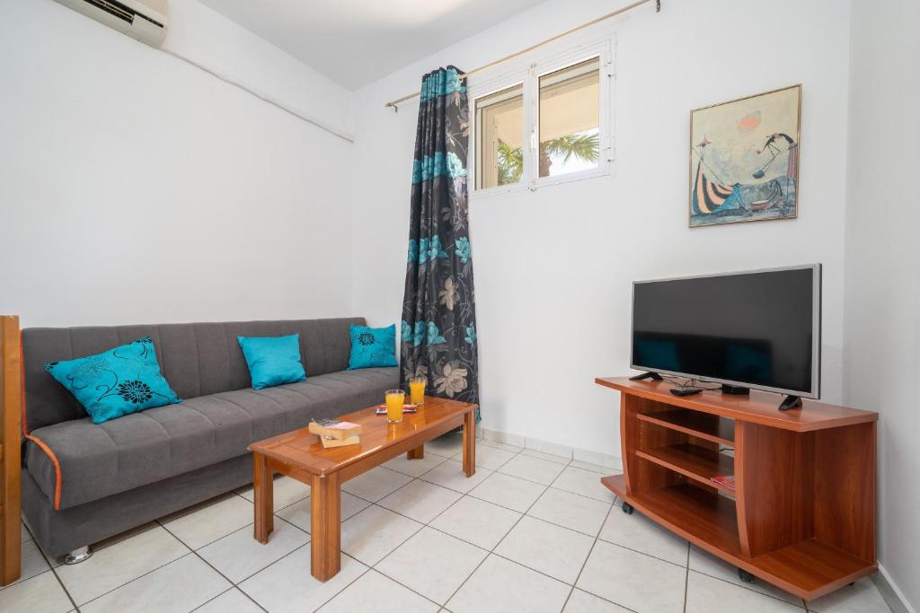 TV a/nebo společenská místnost v ubytování Iris Apartments