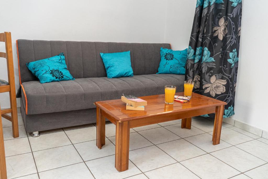 Posezení v ubytování Iris Apartments