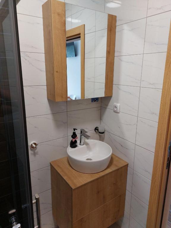 Koupelna v ubytování Srebrna Laguna
