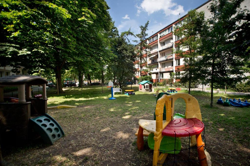 Vonkajšia záhrada v ubytovaní P&O Apartments Bielańska