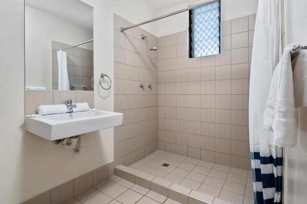 Koupelna v ubytování Hotel Tropiq