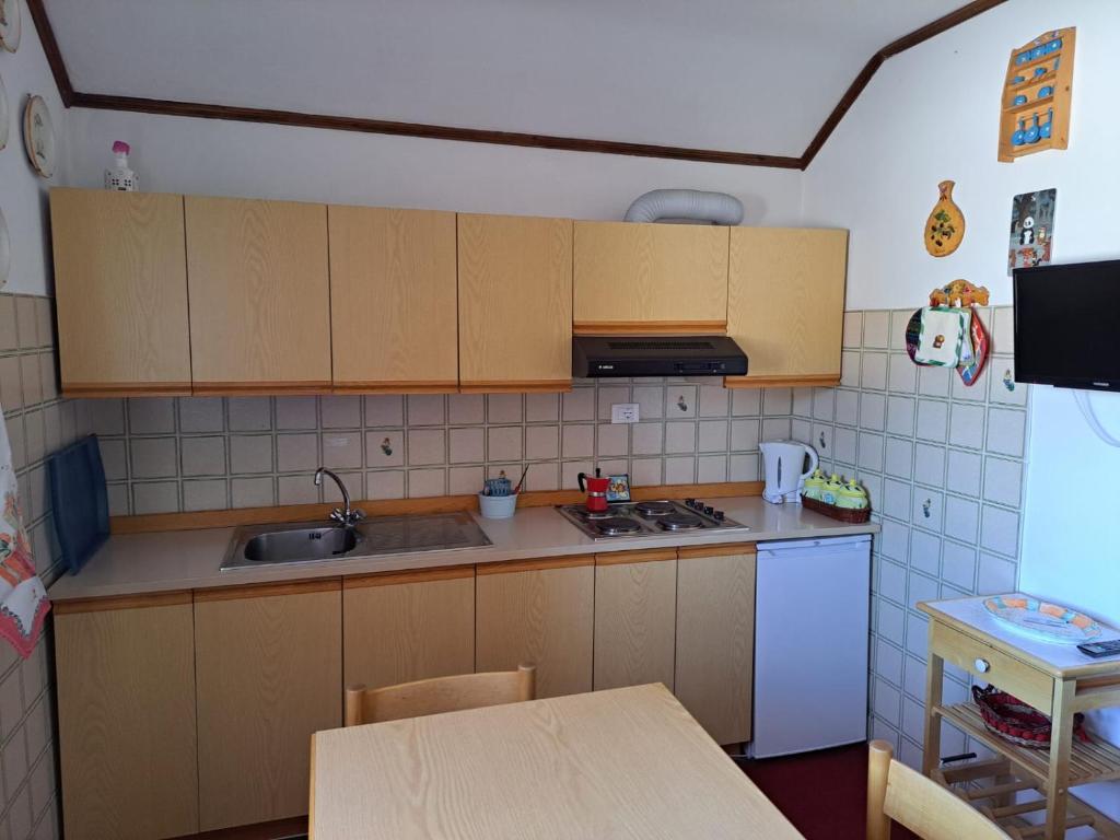 Kuchyň nebo kuchyňský kout v ubytování Piccolo Igloo