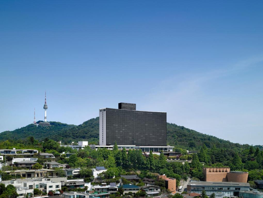 산 경관 또는 호텔에서 바라본 산 전망