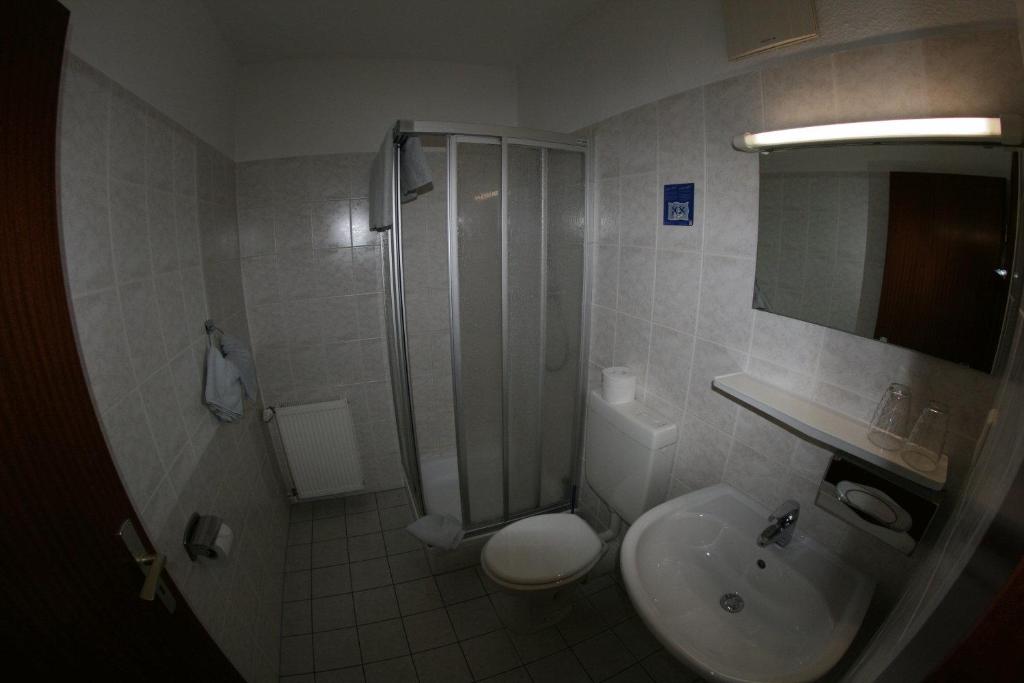 Koupelna v ubytování Wehrstedter Hof