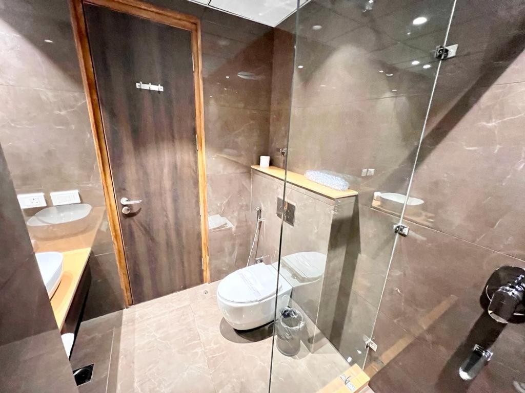 Koupelna v ubytování Palasa Hotel