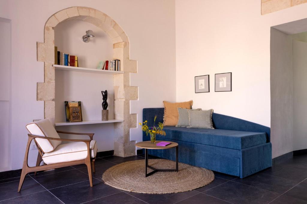 Posezení v ubytování Masseria del Carrubo