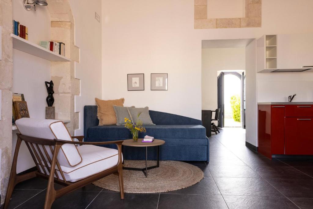 Posezení v ubytování Masseria del Carrubo