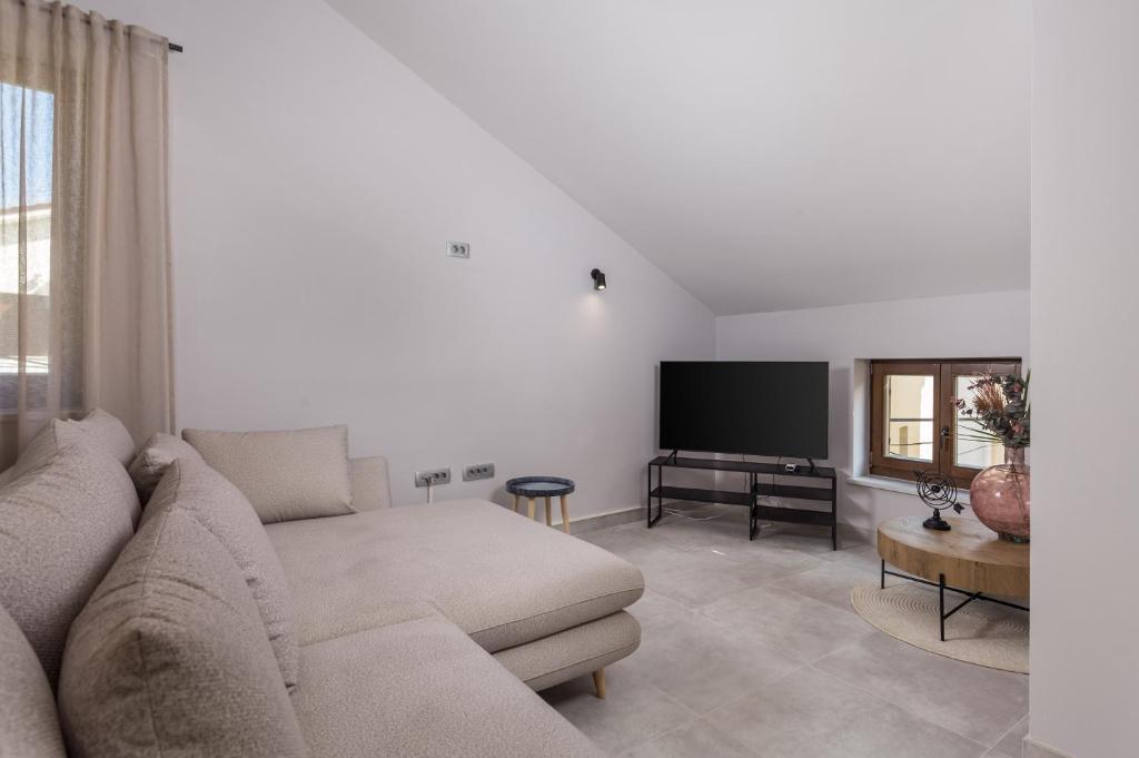 TV a/nebo společenská místnost v ubytování Apartmani Đogaš