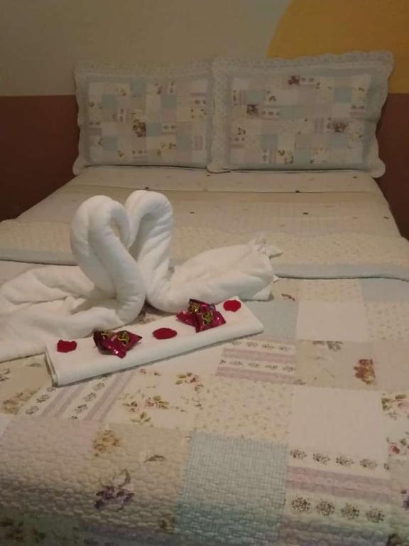 Postel nebo postele na pokoji v ubytování Pousada Canto Feliz