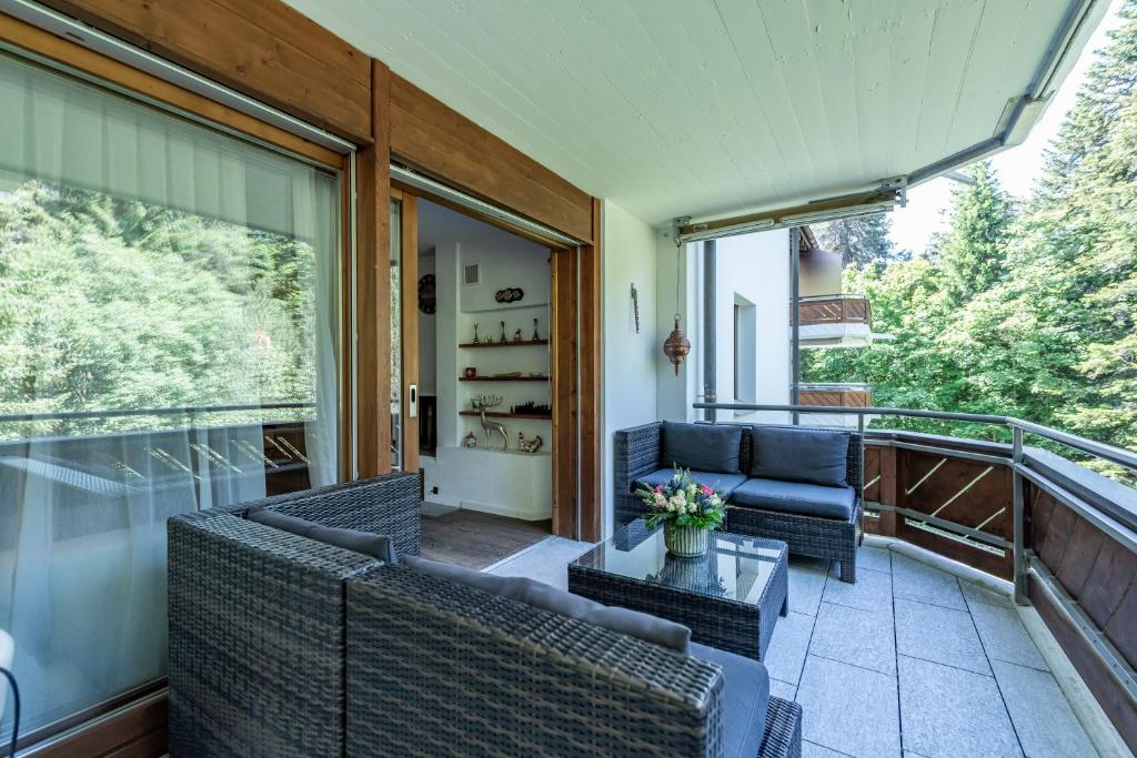 Balkón nebo terasa v ubytování Chalet Belmont