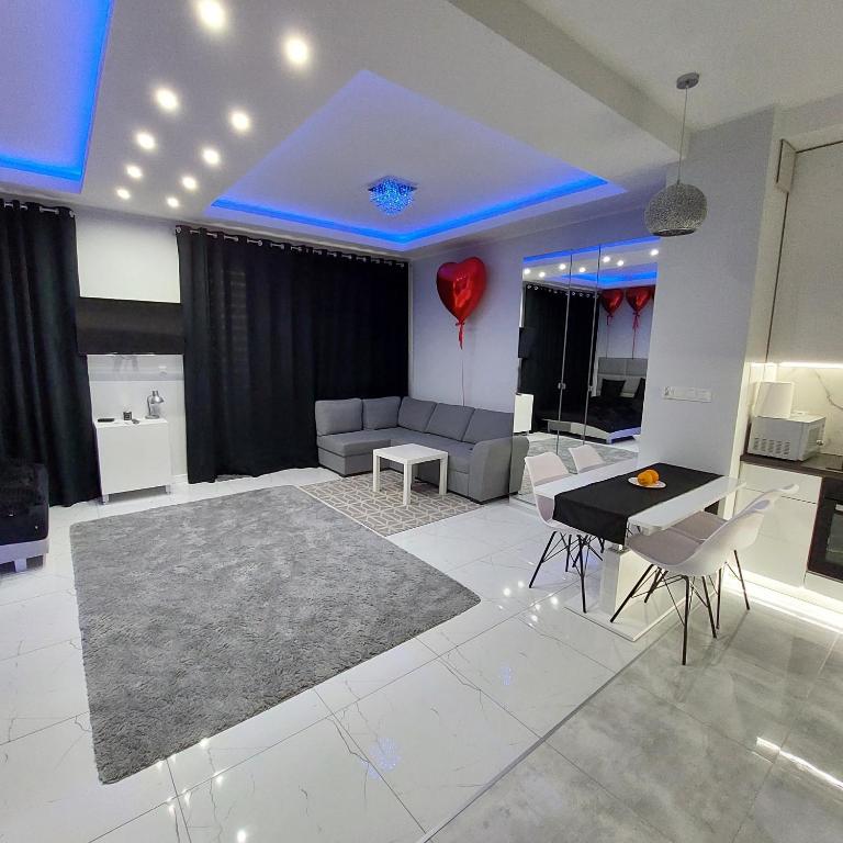 Posezení v ubytování MP Apartament Białystok Jacuzzi