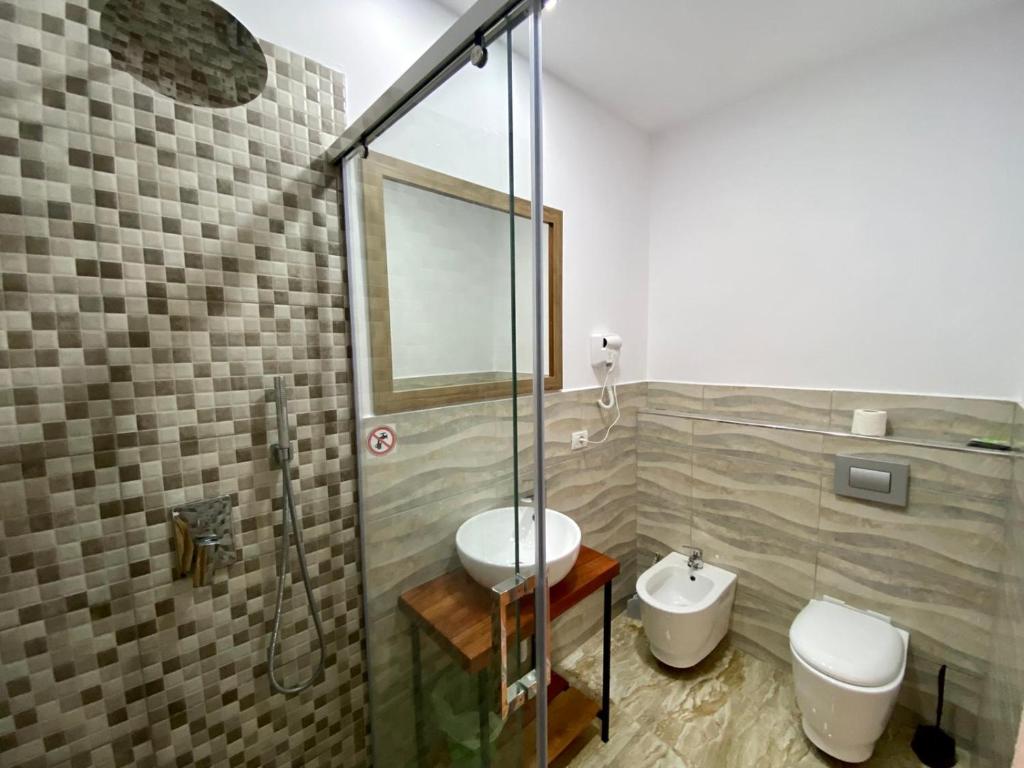 Koupelna v ubytování Hotel Globo